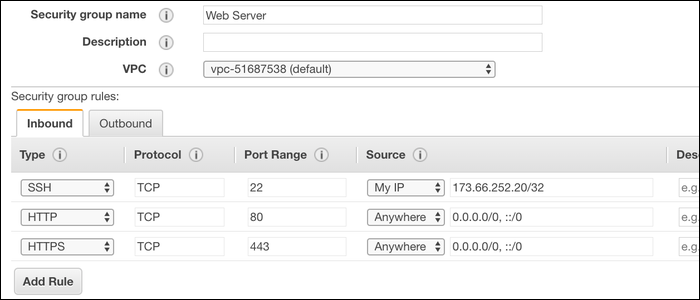 Интерфейс брандмауэра AWS