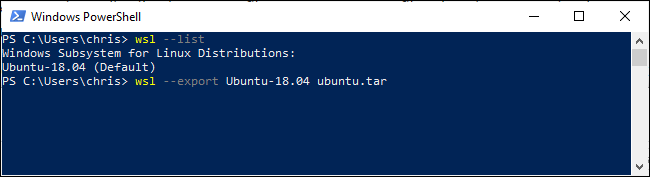 Экспорт окружения WSL в PowerShell