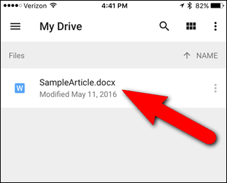 Google Drive на iOS