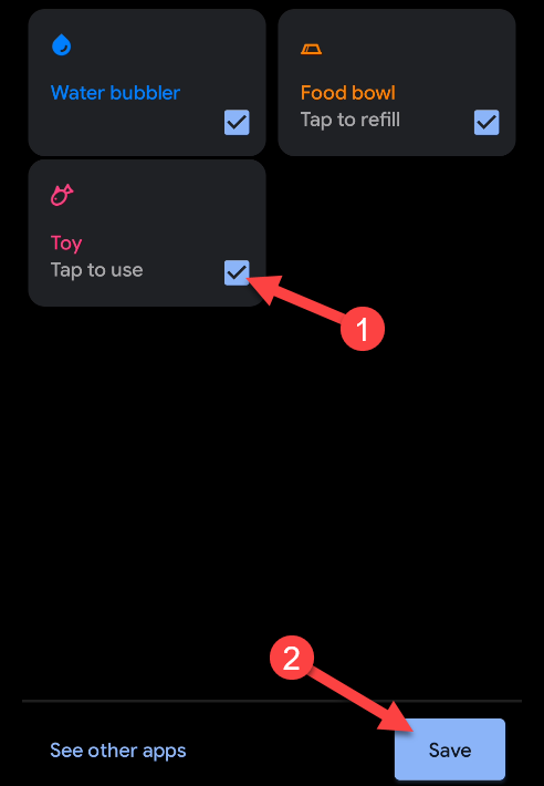 Добавление кнопок Cat Controls