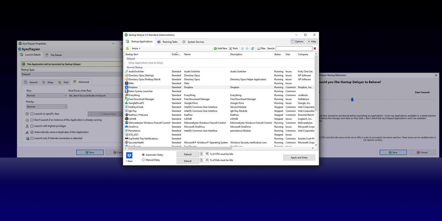 Ускорение загрузки Windows с Startup Delayer