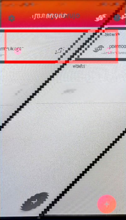 Изображение: раздел сети в приложении Monerujo