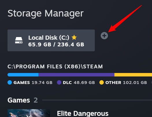 Переместить игры Steam на другой диск