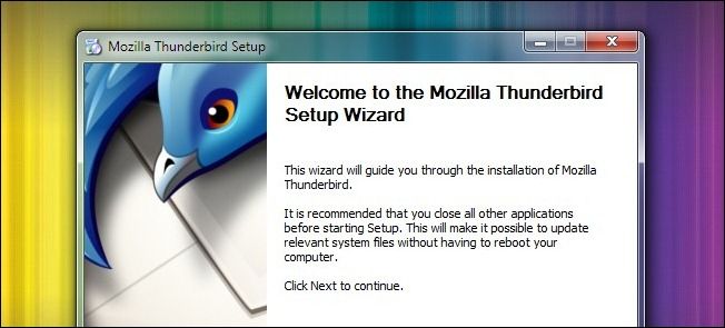 Установка Thunderbird и выбор каталога