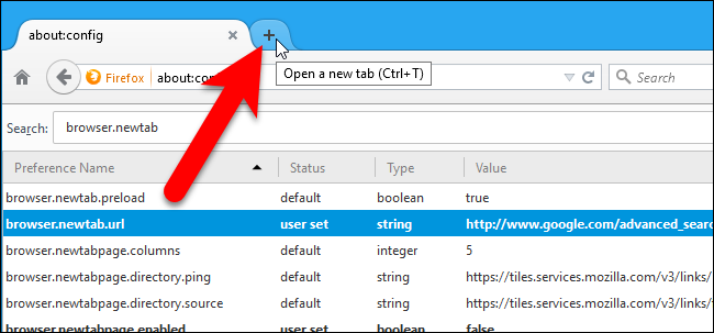 Новая вкладка в Firefox с указанным URL