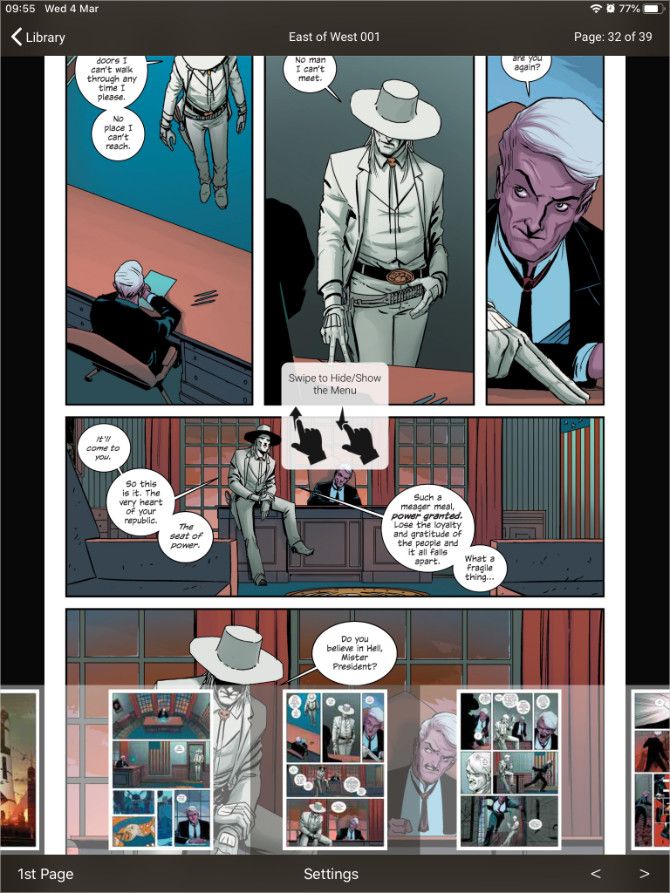 Настройки iComix: тема и параметры отображения