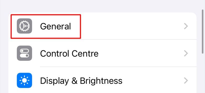 Доступ к разделу «Основные» в Настройках.