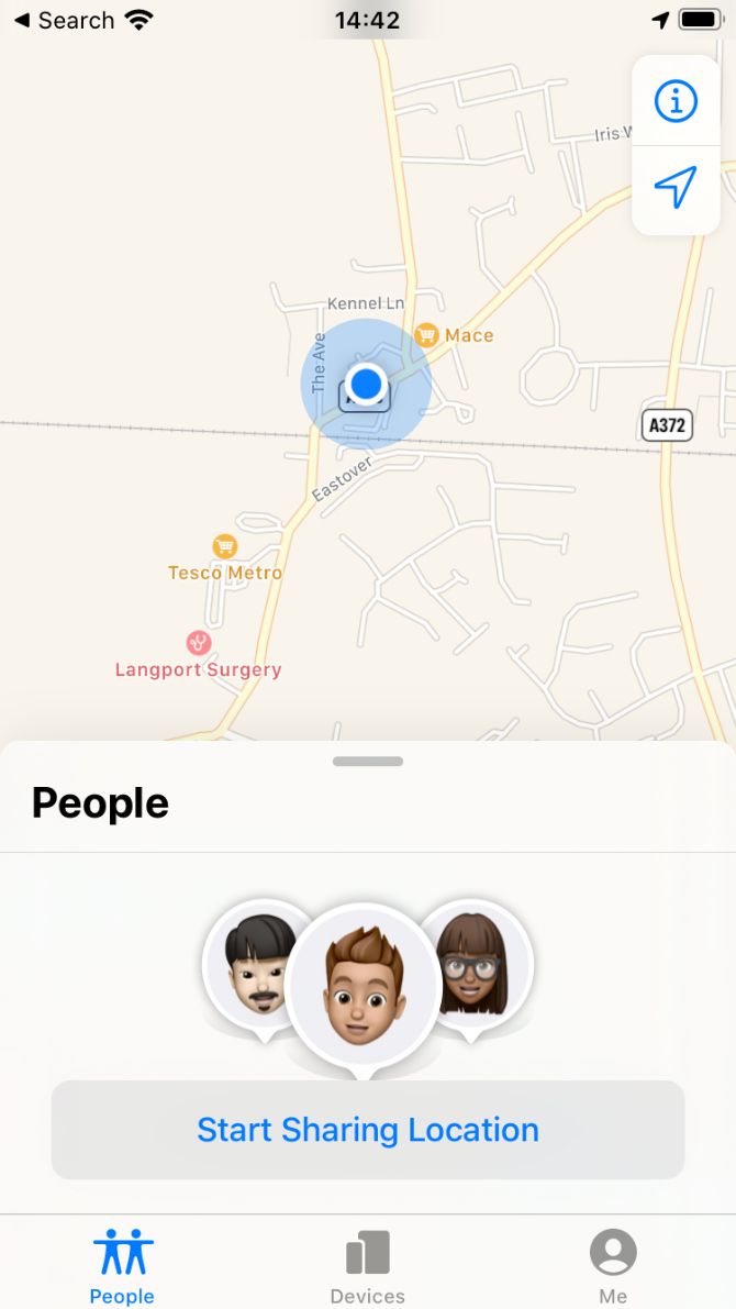 Find My: начать совместное использование местоположения