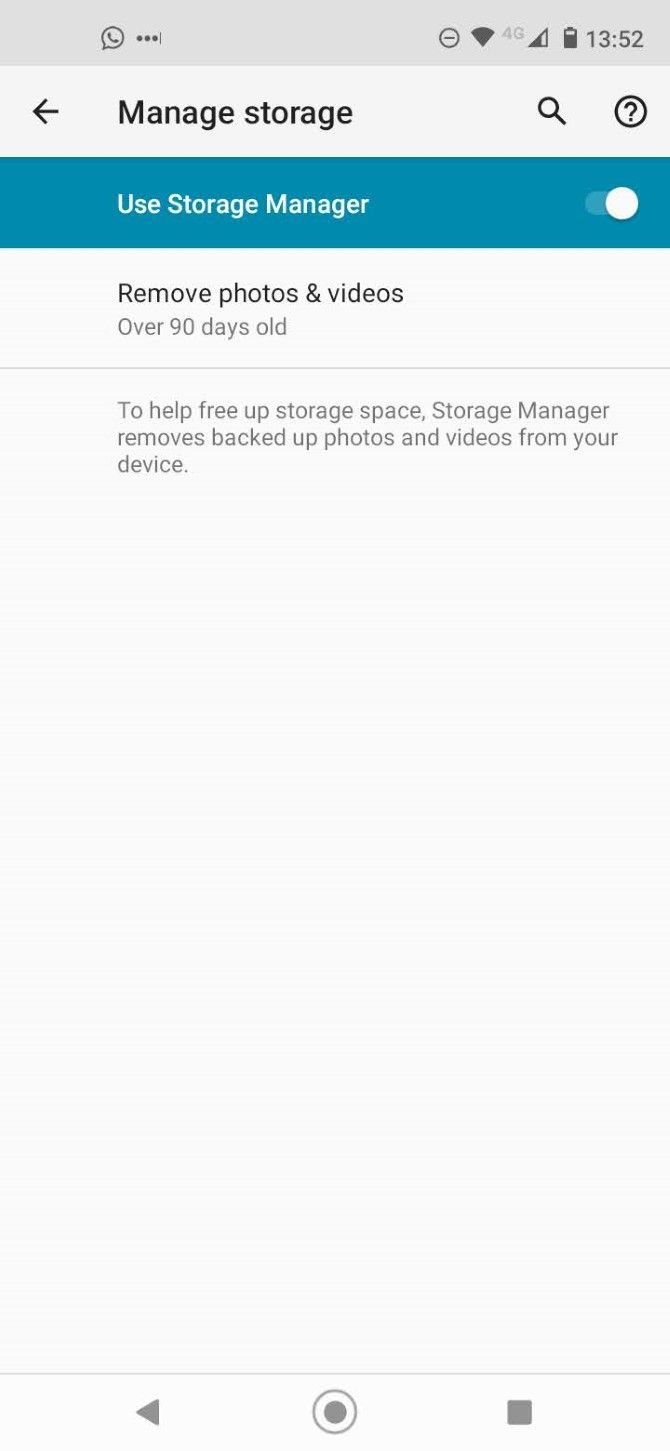 Переключатель менеджера хранилища