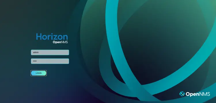 Страница входа OpenNMS