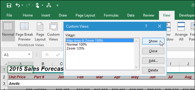 Пользовательские виды в Excel — сохраняйте вид