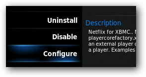 Настройки аддона