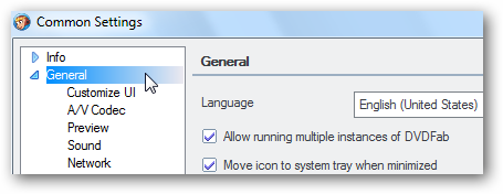 Выбор папки вывода в настройках DVDFab