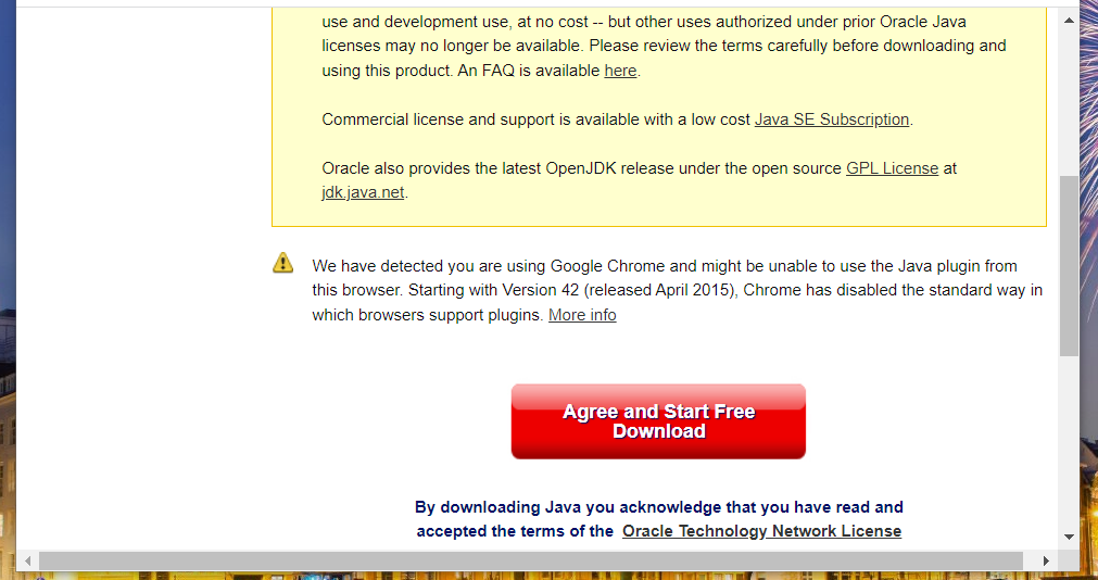 Кнопка загрузки Java с сайта