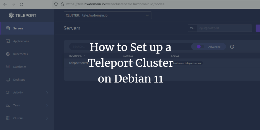 Teleport на Debian 11 — установка и настройка