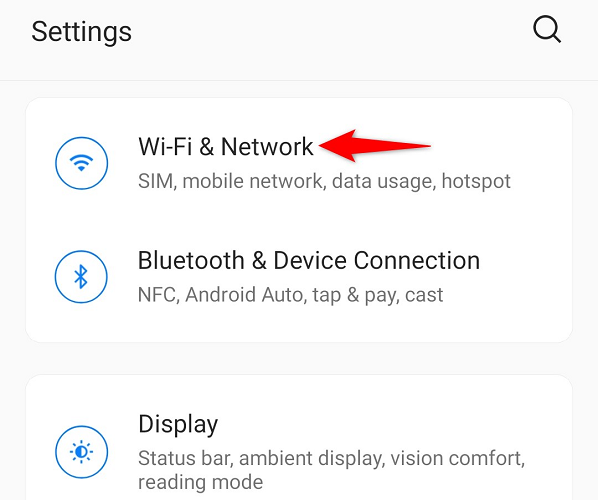 Настройки Wi‑Fi и Сеть в Android