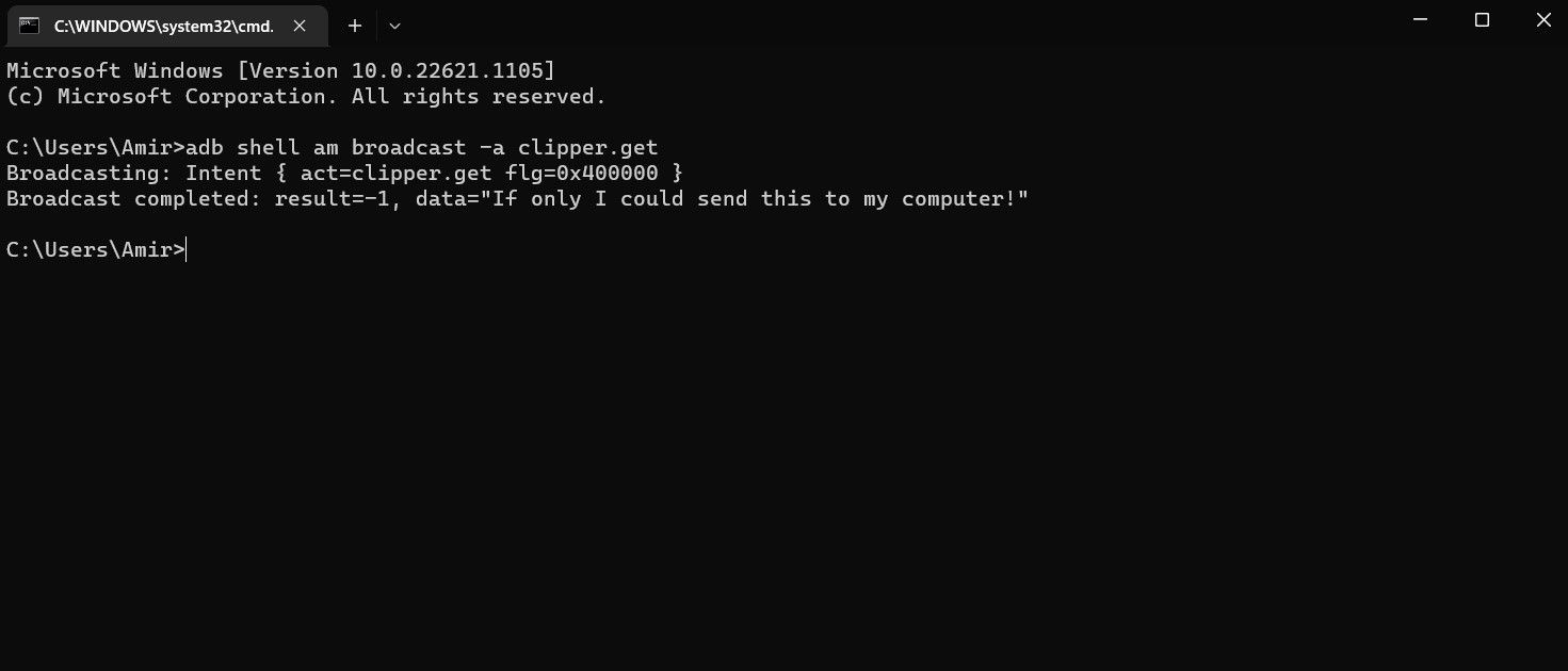 Получение буфера обмена Android в консоли через ADB