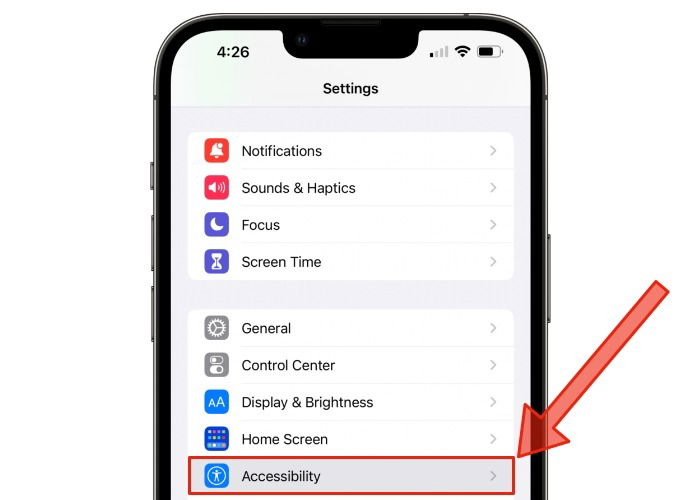 Пункт Live Captions в меню доступности
