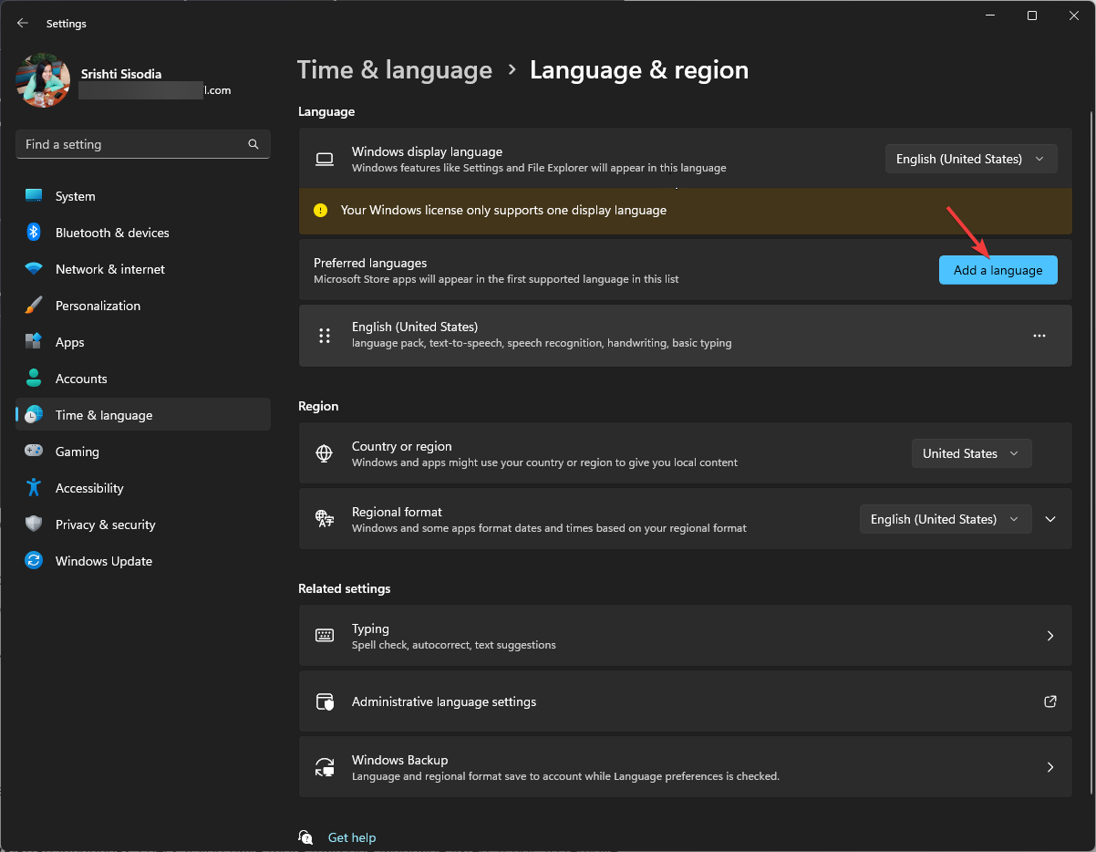 Добавление языка