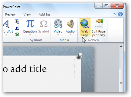 Выбор Веб-страницы в LiveWeb