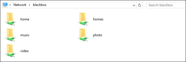 Проводник Windows с доступом к сетевой папке NAS