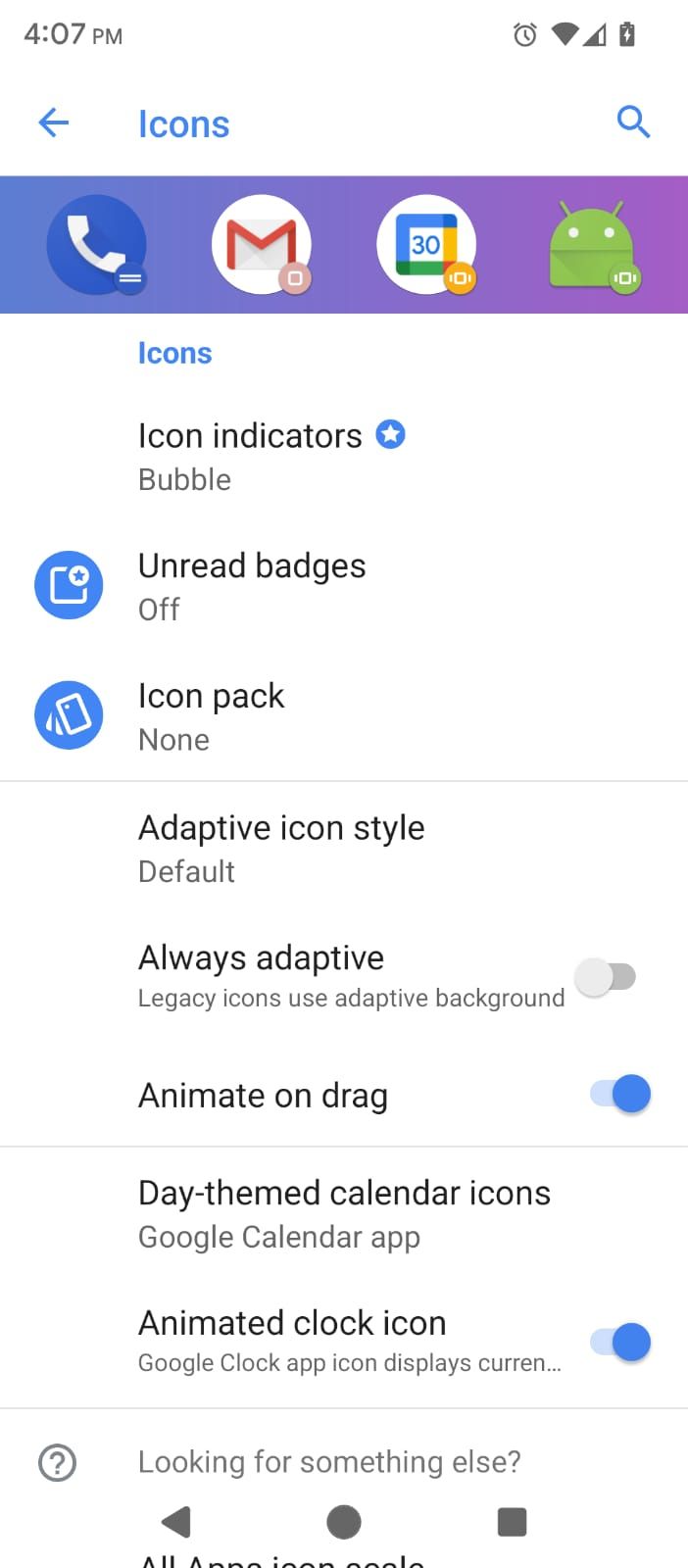 Настройки иконок в Action Launcher