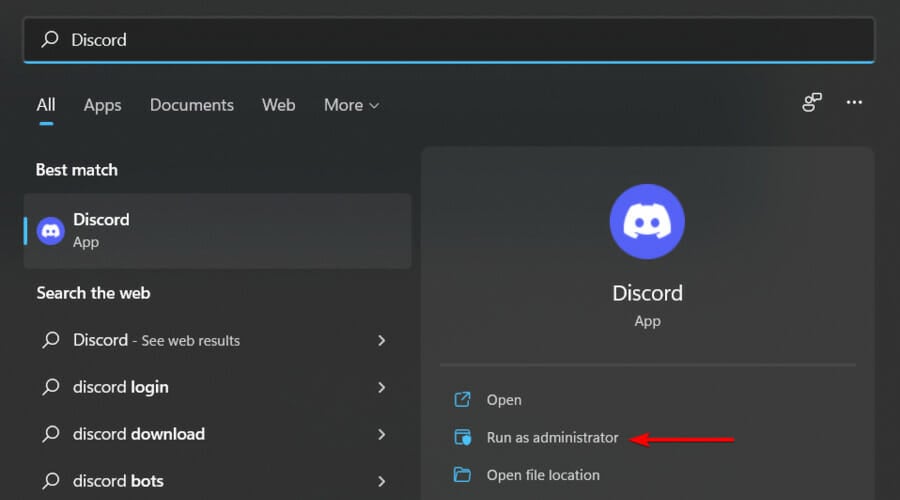 Запуск Discord от имени администратора