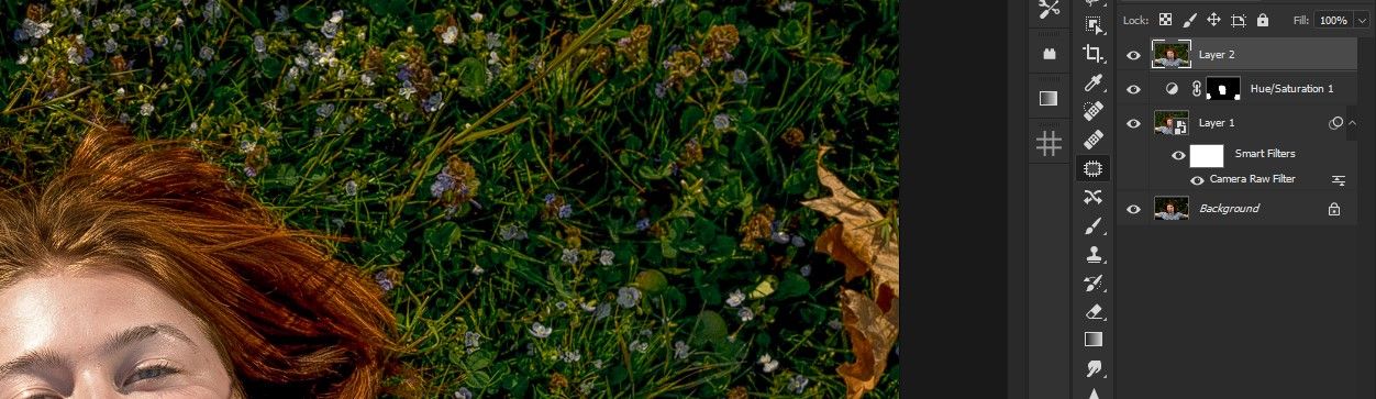 Инструмент Patch Tool в панели инструментов