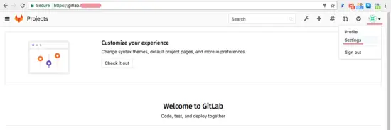 Изменение профиля GitLab