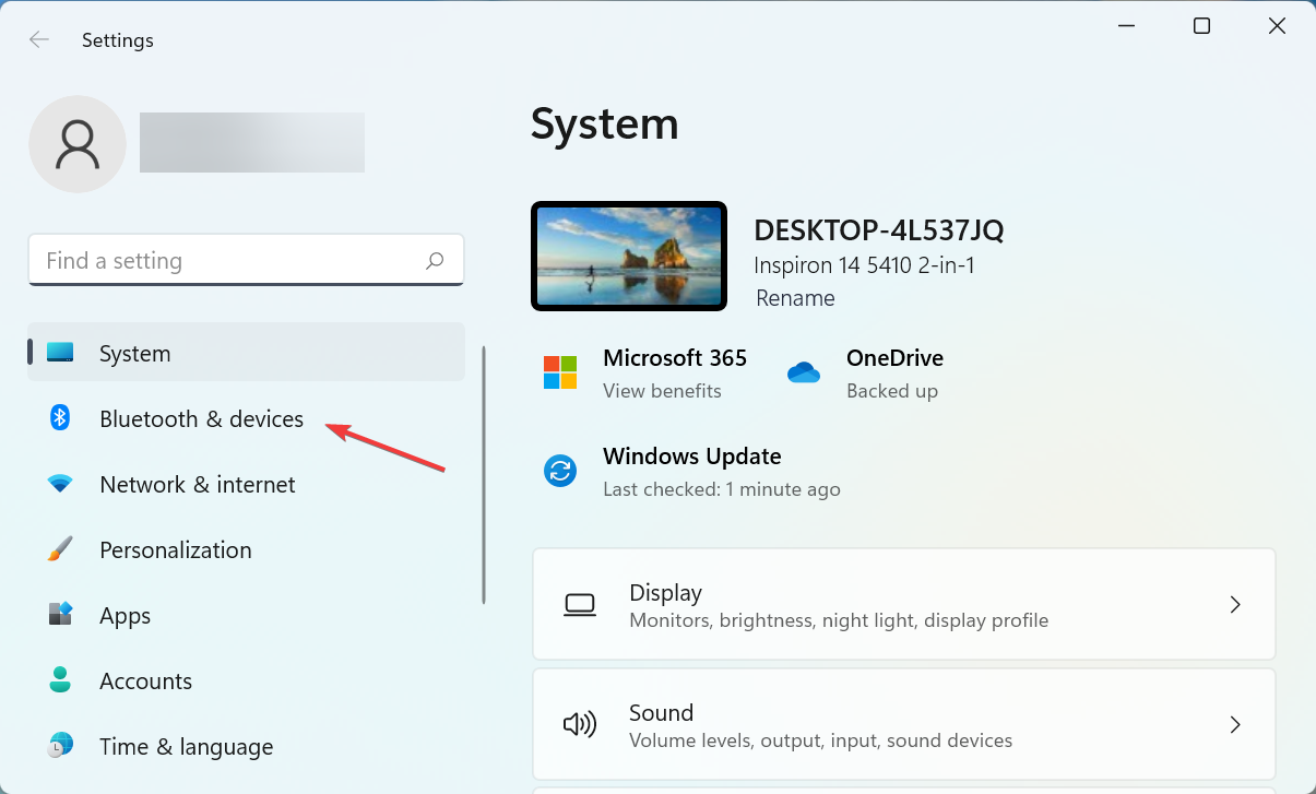 Bluetooth и устройства в Параметрах