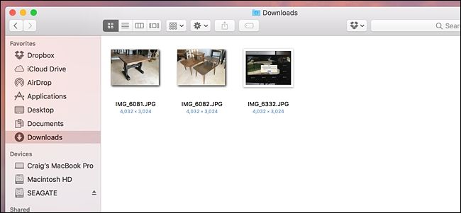 Файлы, полученные через AirDrop, отображаются в папке «Загрузки»