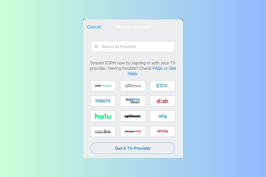 ESPN+ просит TV‑провайдера — что делать