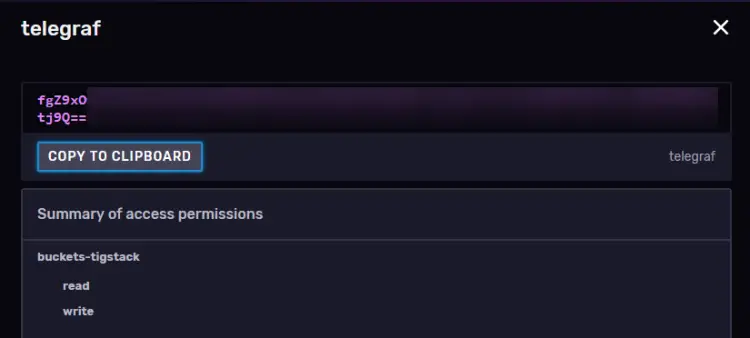 Диалог с токеном Telegraf — значение токена