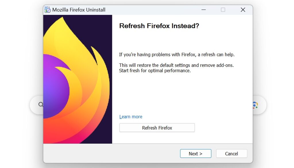 Функция обновления Firefox