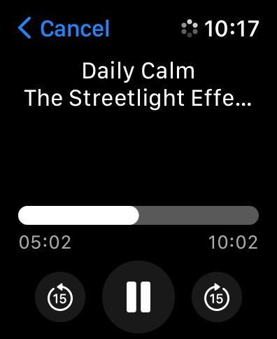 ежедневная короткая практика Calm на Apple Watch