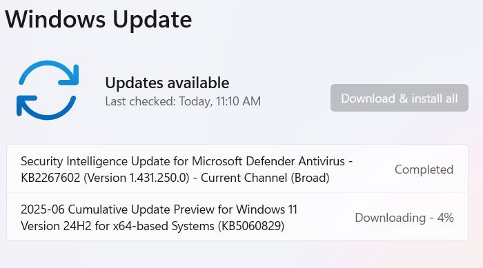 KB5060829 — накопительное обновление для Windows 11, 24H2