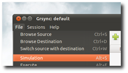 Окно симуляции операций в Grsync