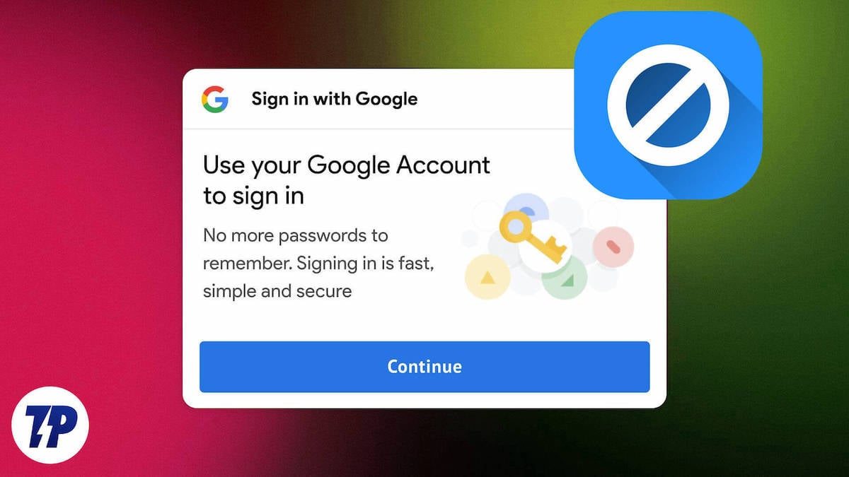Изображение: пример всплывающей подсказки входа через Google на сайте