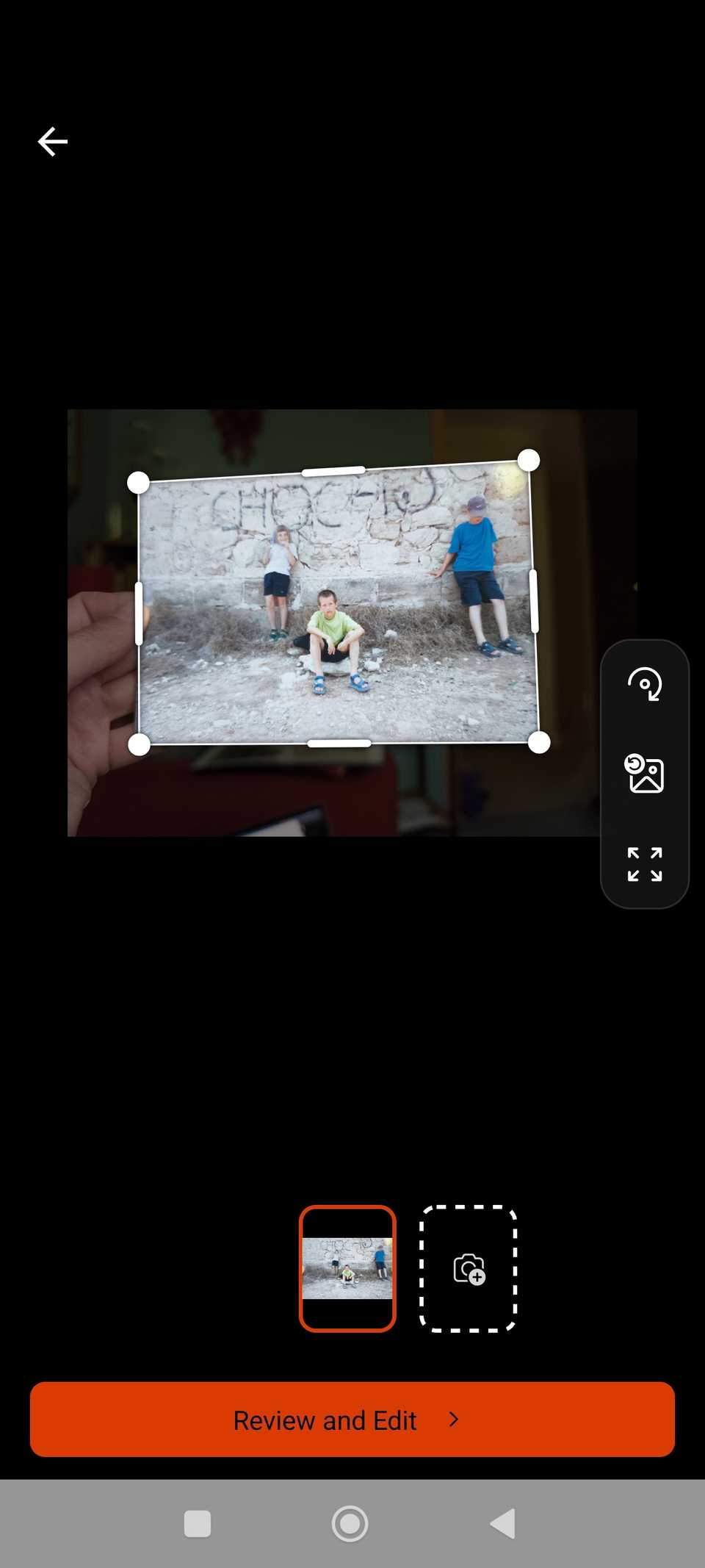 Сканирование в Microsoft Lens