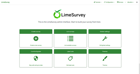 Панель управления LimeSurvey