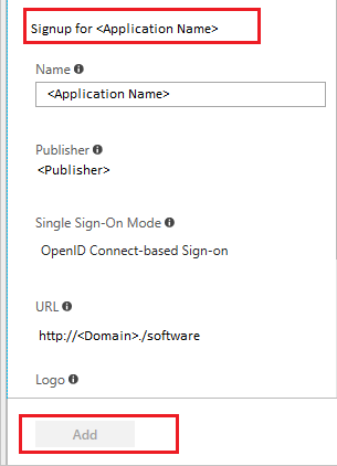 Экран регистрации нового приложения в Azure