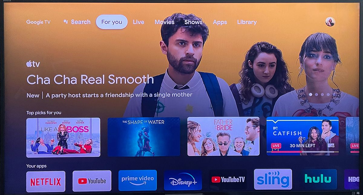 Главная страница Chromecast — раздел Для вас