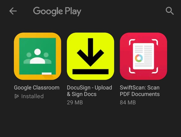 Список надстроек, поддерживаемых в Android-приложении Google Docs