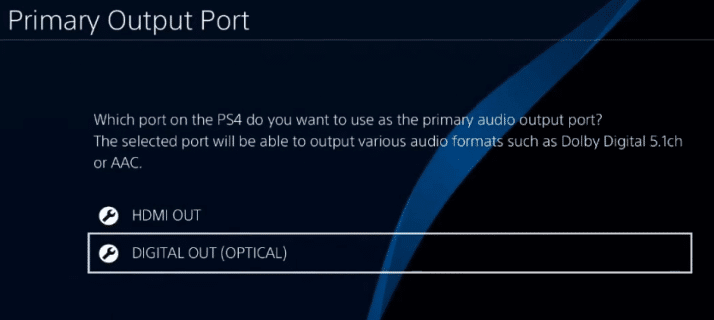 Réglages audio PS4