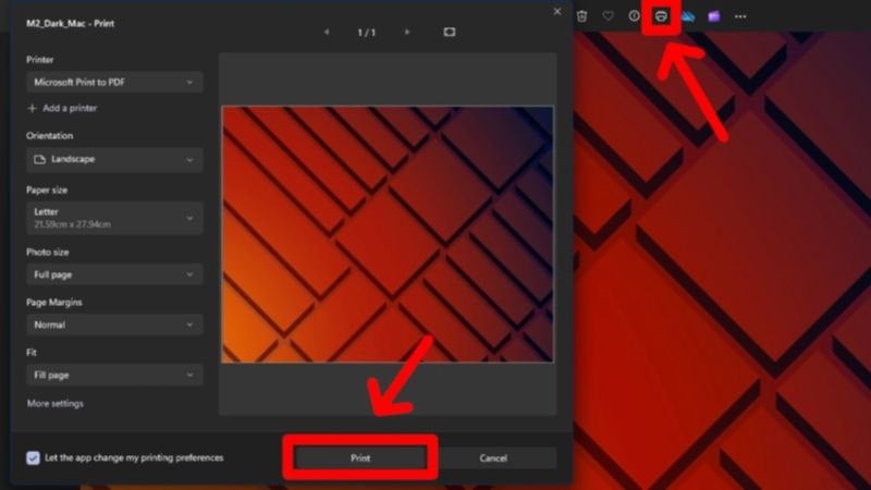 Просмотр и печать скриншота в Windows