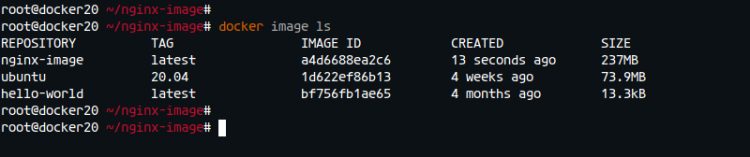 Список локальных Docker-образов