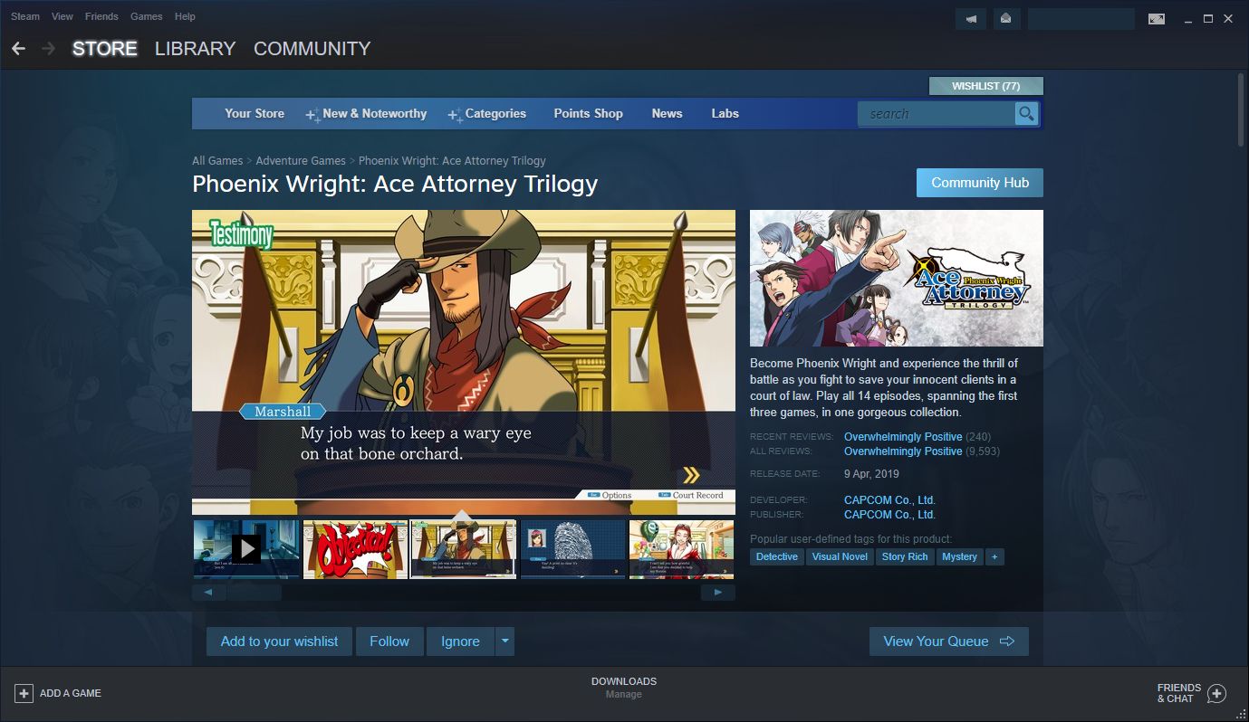 steam store product page