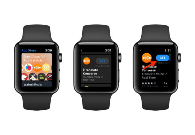 Список приложений и варианты загрузки в App Store на Apple Watch