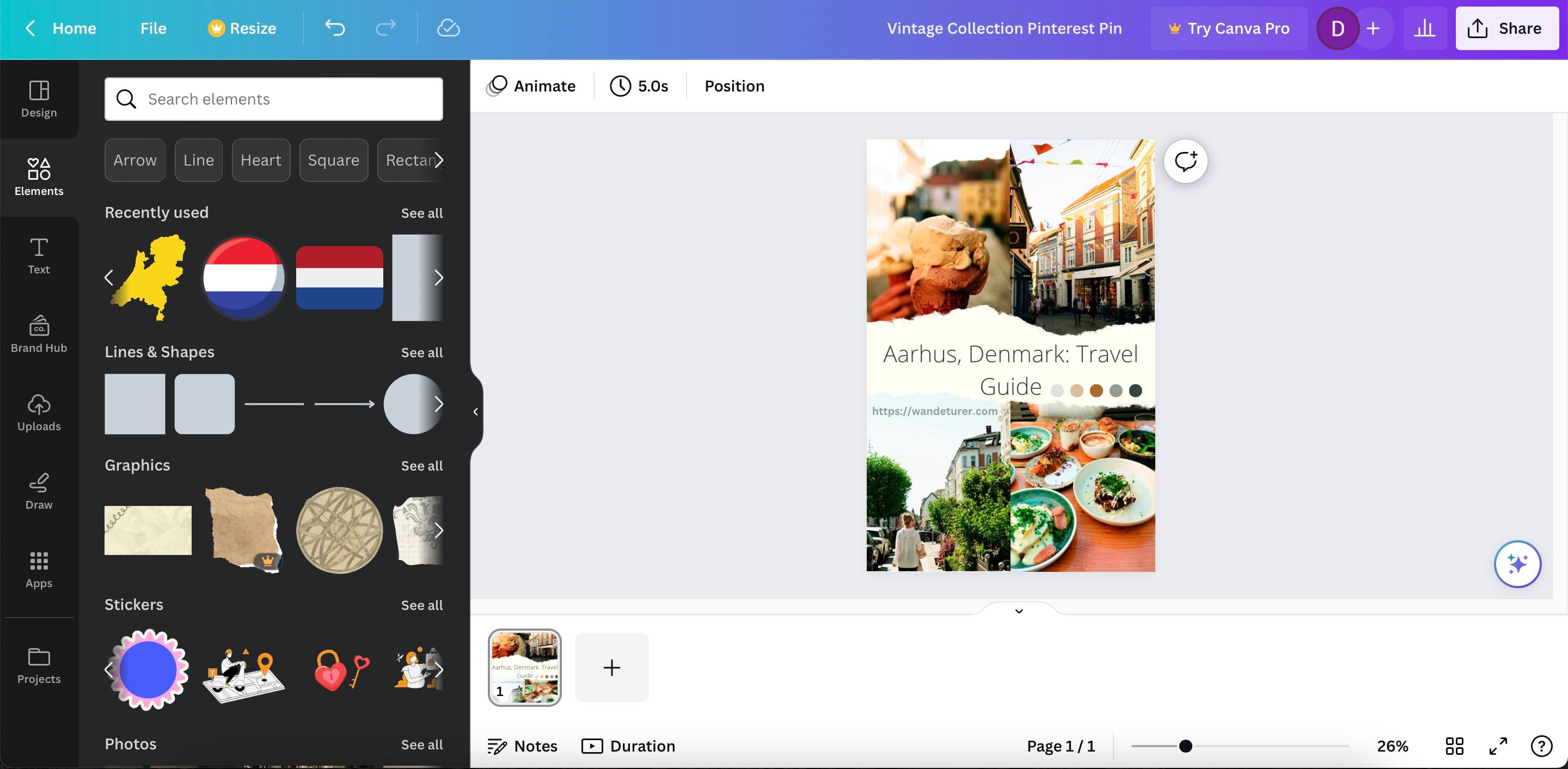Поиск элементов в Canva