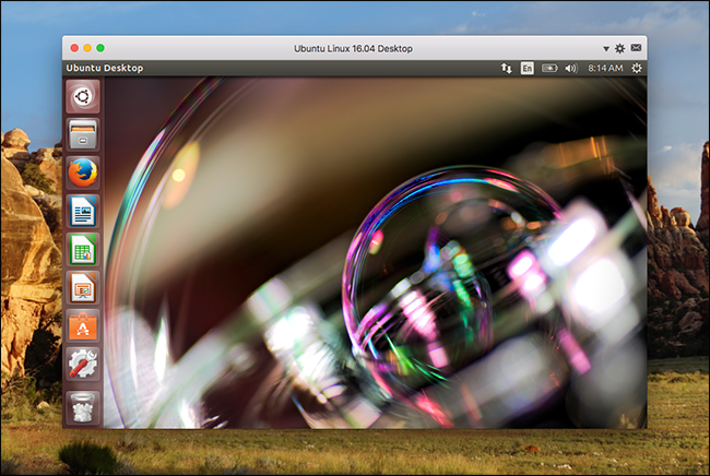 Ubuntu запущен в Parallels на Mac